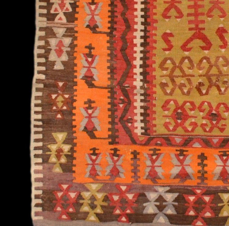 Obruk, Prayer Kilim, 96 X 136 Cm, Wool Woven In Anatolia, First Part Of The 20th Century-photo-2