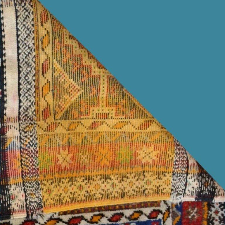 Ancient Glaoua, 150 X 260 Cm, Hand-knotted Wool, 1950, Aït Ouaouzguite Berbers, High Atlas, Morocco-photo-7