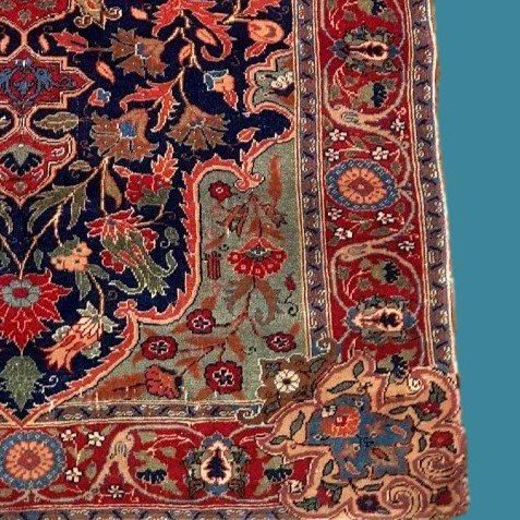 Tabriz ancien, 127 x 185 cm, laine nouée main en Perse, Iran, fin du XVIIIème, dynastie Kadjar-photo-5