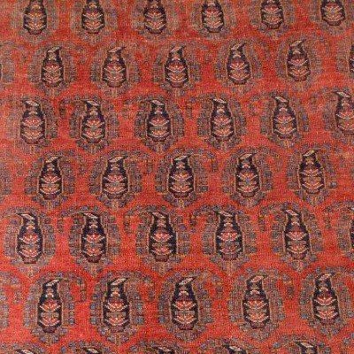 Afshar à Botehs, 214 x 312 cm, laine sur laine nouée main en Iran vers 1950-1960, très bon état-photo-3