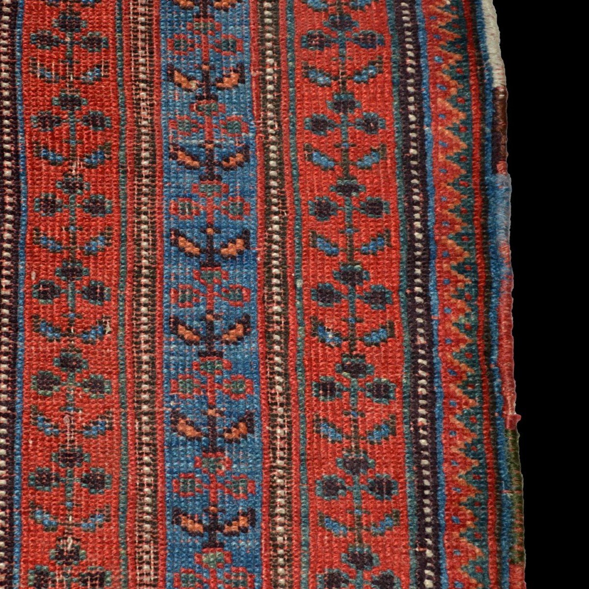 Afshar à Botehs, 214 x 312 cm, laine sur laine nouée main en Iran vers 1950-1960, très bon état-photo-6