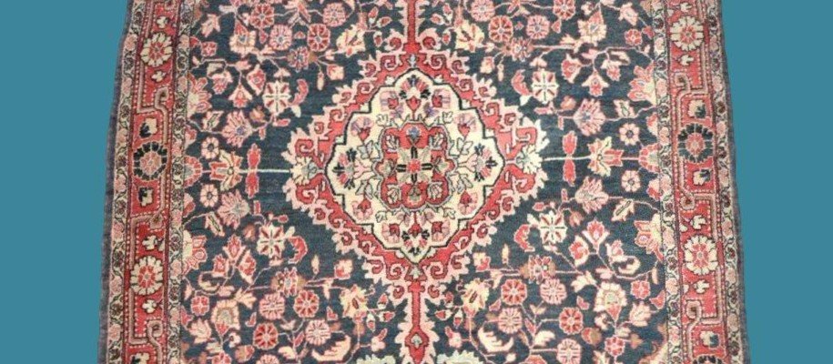 Mechkabad, Persian, 124 Cm X 209 Cm, Hand-knotted Wool In Iran At The Beginning Of The 20th Century, Good Condition-photo-1