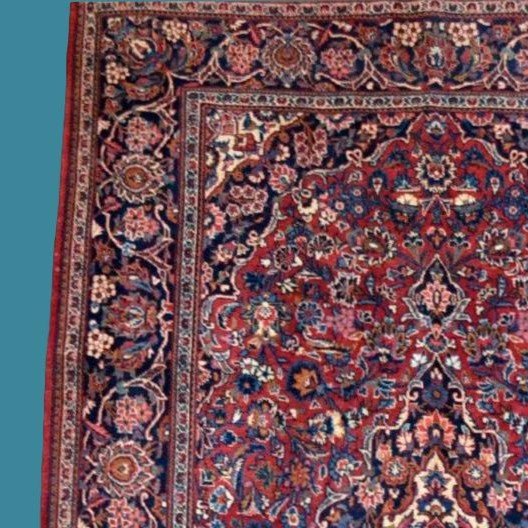 Kashan, Persian, 134 Cm X 213 Cm, Hand-knotted Kork Wool In Iran Circa 1970-1980, Perfect Condition-photo-1
