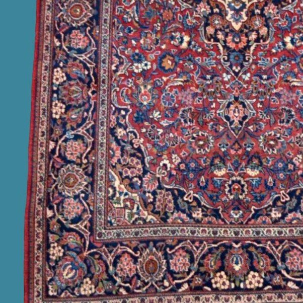 Kashan, Persian, 134 Cm X 213 Cm, Hand-knotted Kork Wool In Iran Circa 1970-1980, Perfect Condition-photo-4