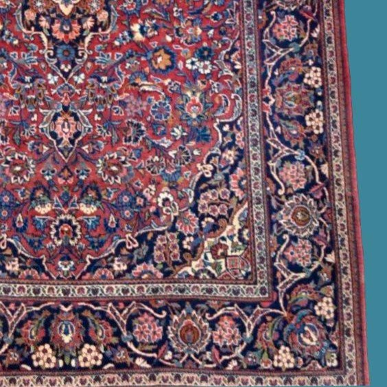 Kashan, Persian, 134 Cm X 213 Cm, Hand-knotted Kork Wool In Iran Circa 1970-1980, Perfect Condition-photo-5