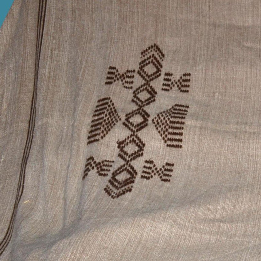 Couverture Berbère en laine, 176 cm x 276 cm, tissée par les femmes, Tunisie avant 1950-photo-4