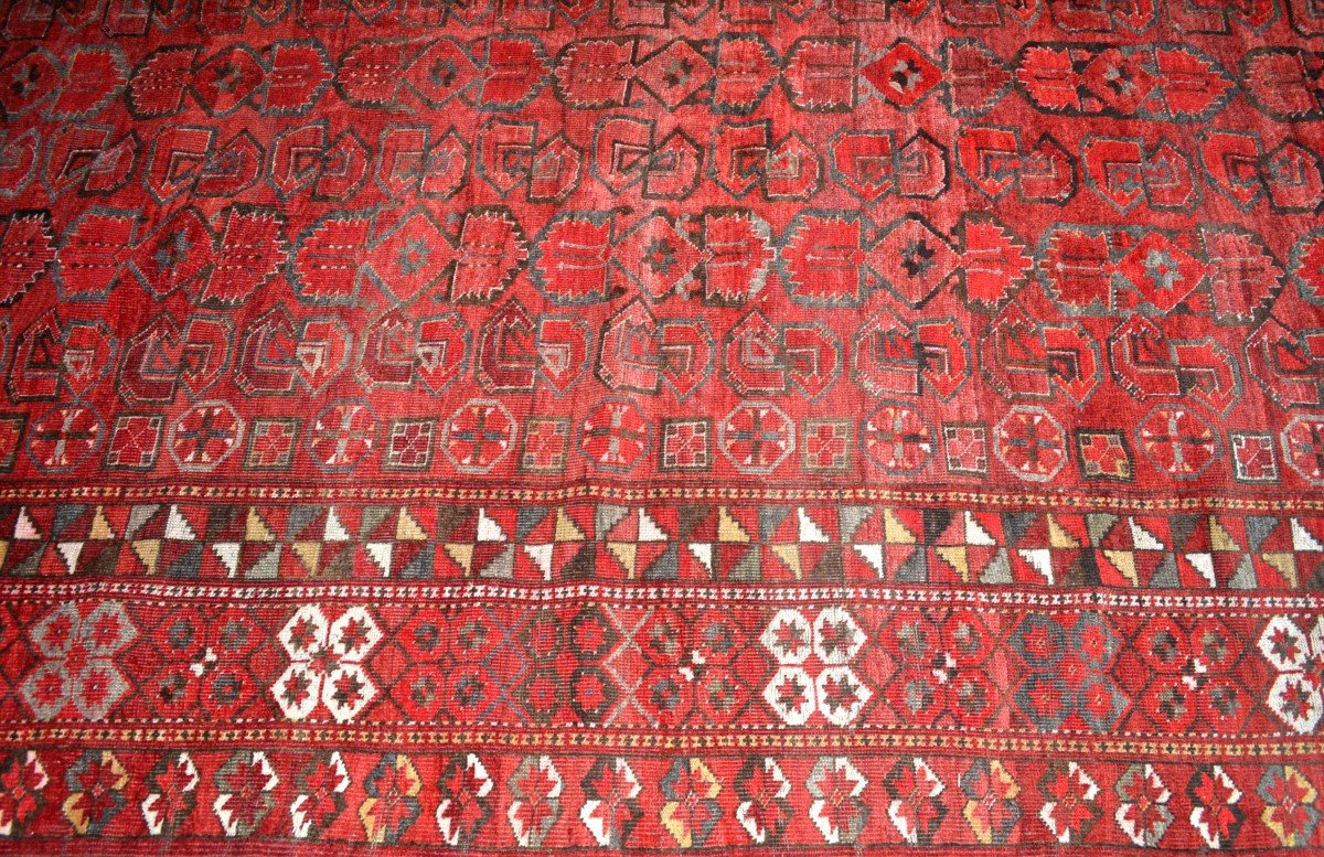 Béchir Rug, Amou-daria, 227 X 417 Cm, Hand-knotted Wool On Wool, Central Asia, 1970-1980-photo-2