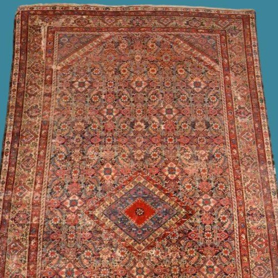 Old Ferahan Rug, 152 X 295 Cm, Hand-knotted Wool In Persia, Late 18th Century, Kadjar-photo-4