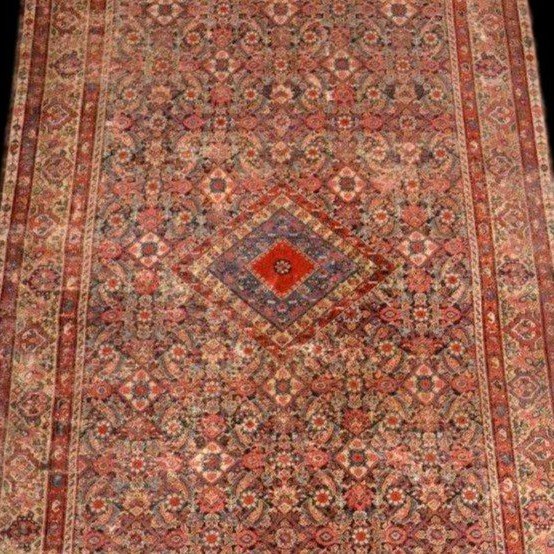 Old Ferahan Rug, 152 X 295 Cm, Hand-knotted Wool In Persia, Late 18th Century, Kadjar-photo-2