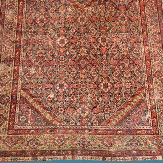 Old Ferahan Rug, 152 X 295 Cm, Hand-knotted Wool In Persia, Late 18th Century, Kadjar-photo-2