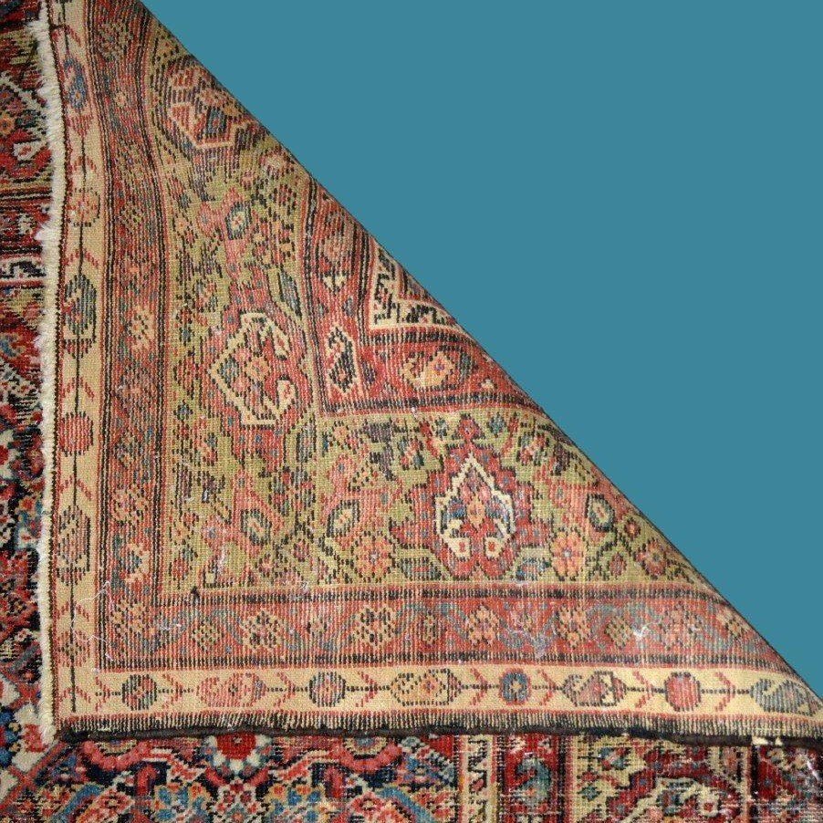 Old Ferahan Rug, 152 X 295 Cm, Hand-knotted Wool In Persia, Late 18th Century, Kadjar-photo-8