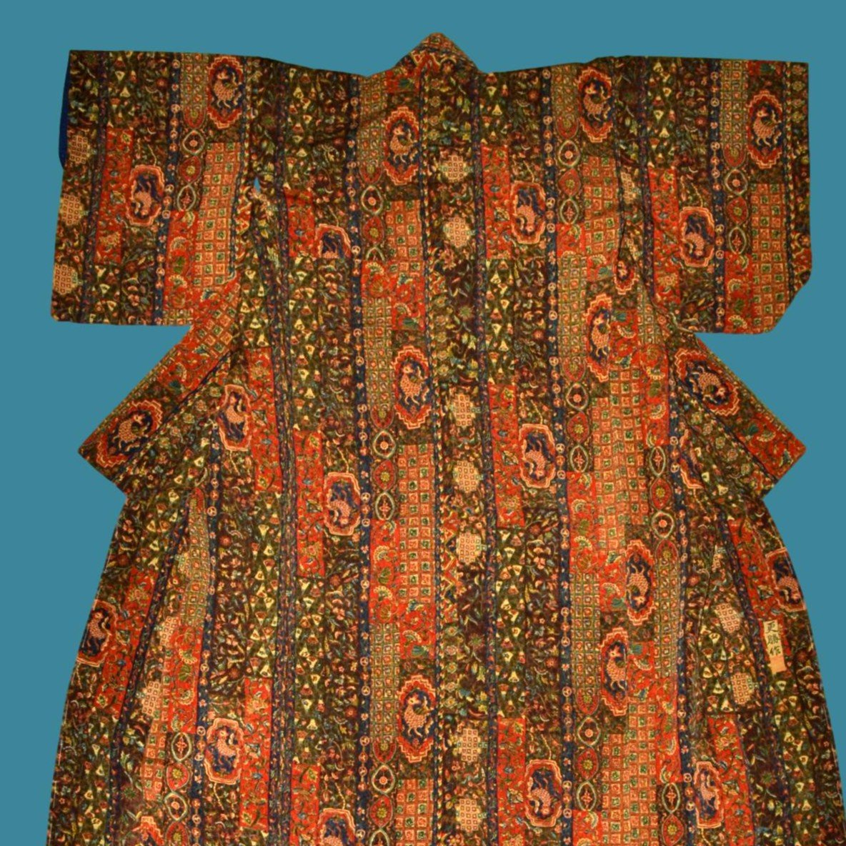 Lined Komon Kimono, Silk/silk, Japan, Circa 1950, Showa Era, Perfect Condition, Great Finesse-photo-7