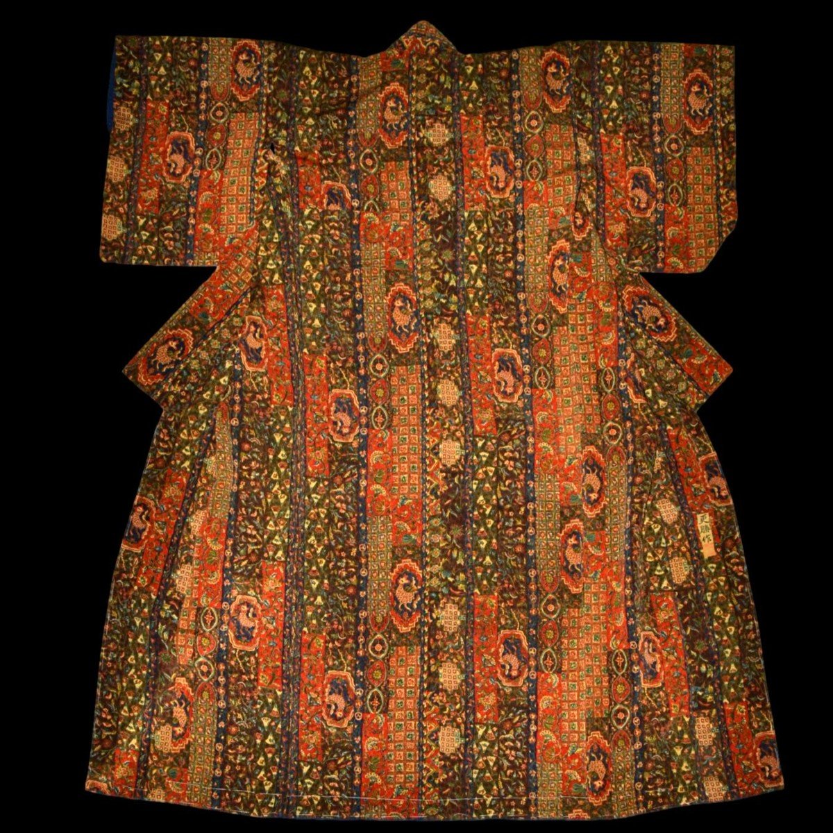 Lined Komon Kimono, Silk/silk, Japan, Circa 1950, Showa Era, Perfect Condition, Great Finesse