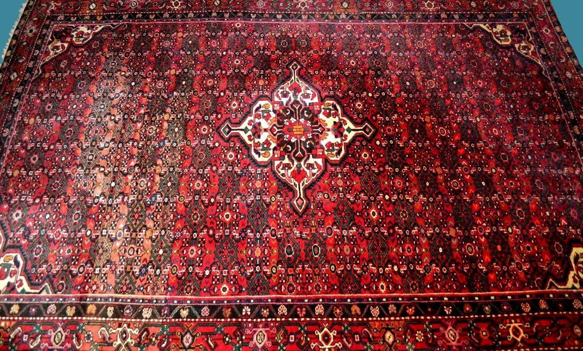 Tapis Hamadan, abrash, 213 cm  x 305 cm, laine nouée main en Iran vers 1980 en très bon état-photo-2
