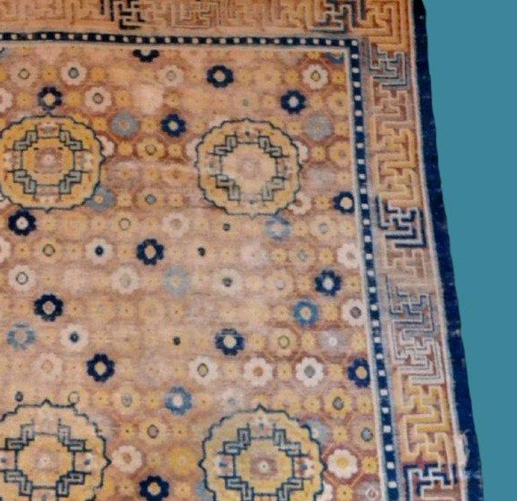 Old Kashgar, 162 X 302 Cm, Hand-knotted Wool In Eastern Turkestan, Late 18th - Early 19th Century-photo-4