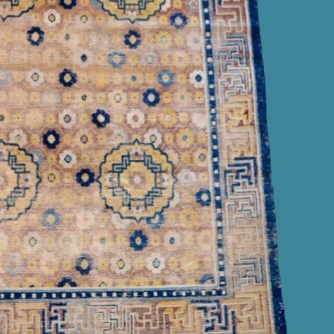Old Kashgar, 162 X 302 Cm, Hand-knotted Wool In Eastern Turkestan, Late 18th - Early 19th Century-photo-3