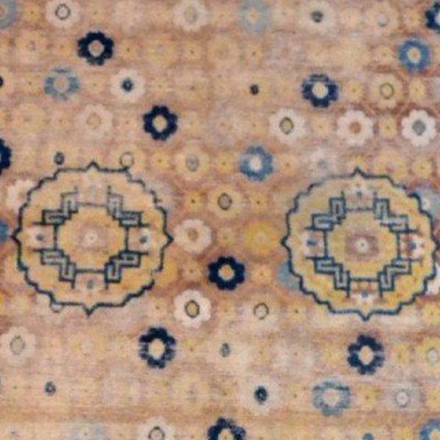 Kashgar ancien, 162 x 302 cm, laine nouée main au Turkestan Oriental, fin XVIII - début  XIXème-photo-4