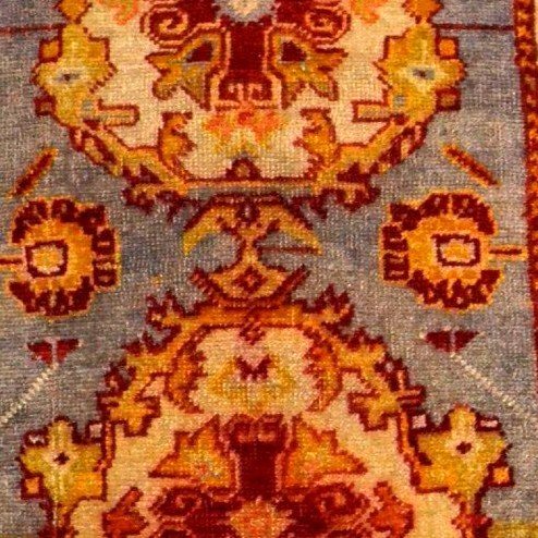 Yastik ancien vers 1900, 54 x 86 cm, tapis de bienvenue, laine nouée main en Anatolie, Turquie-photo-4