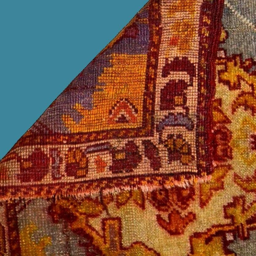 Yastik ancien vers 1900, 54 x 86 cm, tapis de bienvenue, laine nouée main en Anatolie, Turquie-photo-3