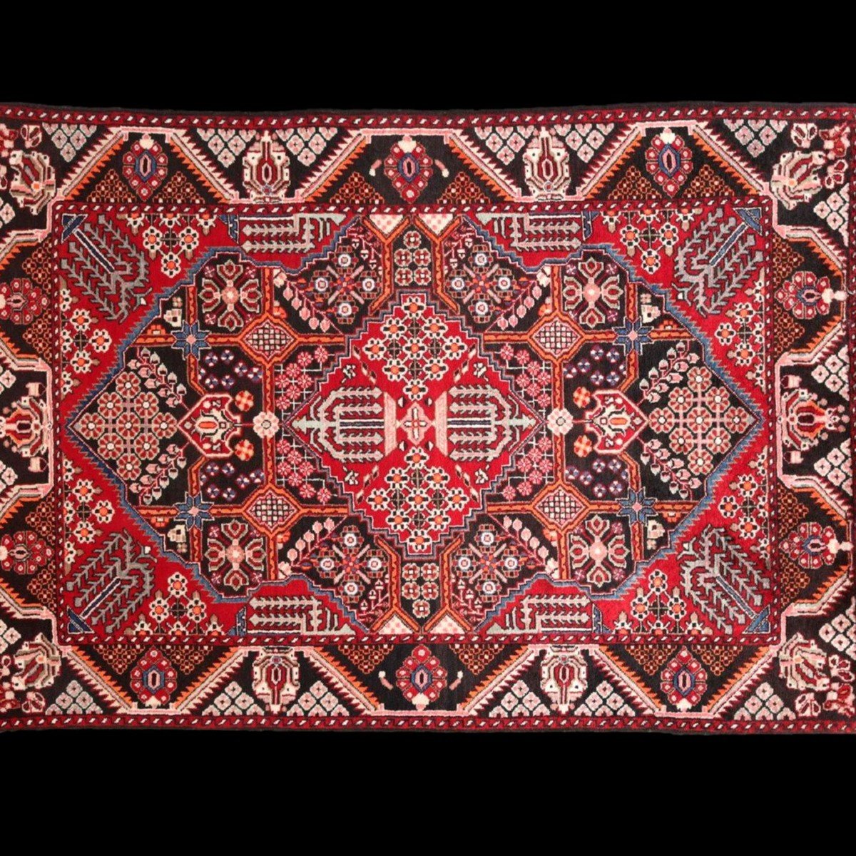 Tapis Joshagan, persan, 135 cm x 193 cm, laine nouée main en Iran vers 1980 en parfait état-photo-2