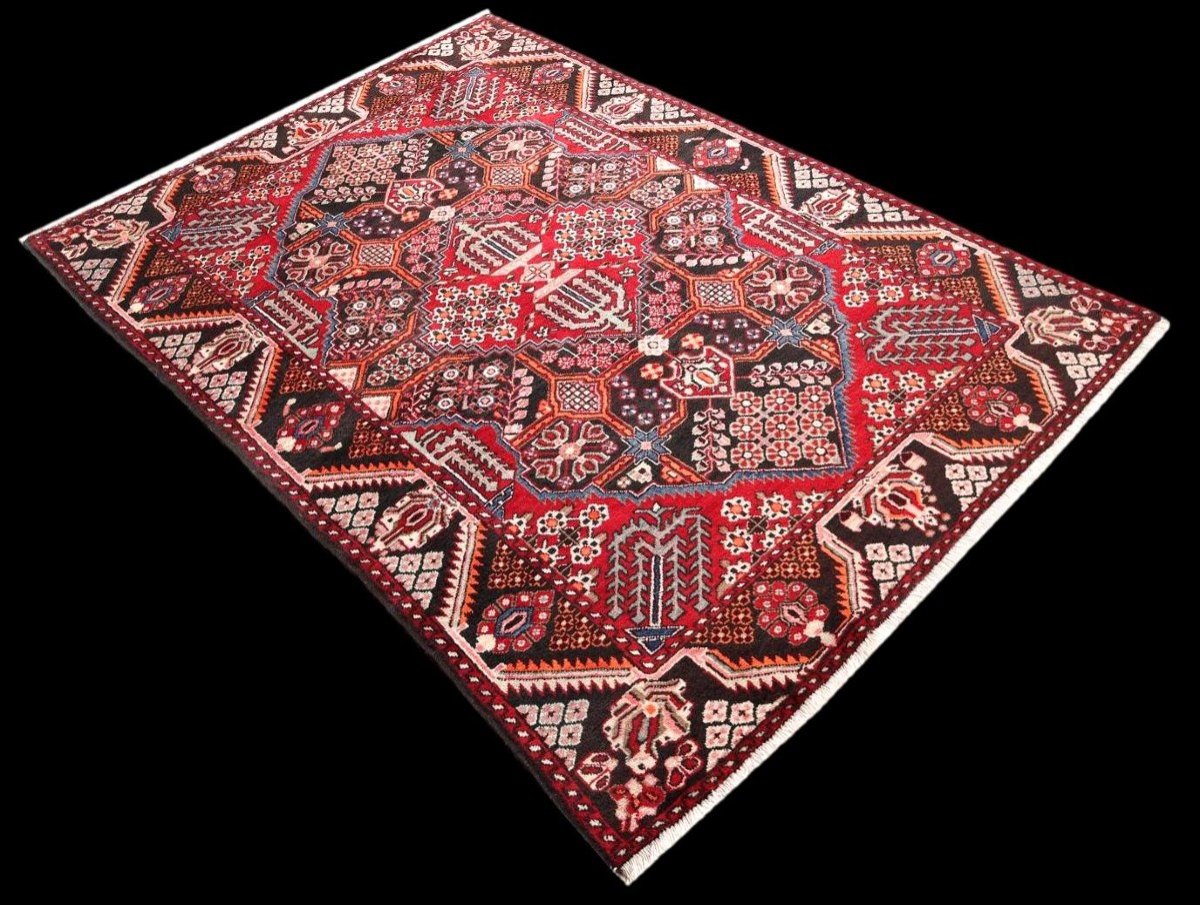 Tapis Joshagan, persan, 135 cm x 193 cm, laine nouée main en Iran vers 1980 en parfait état-photo-5