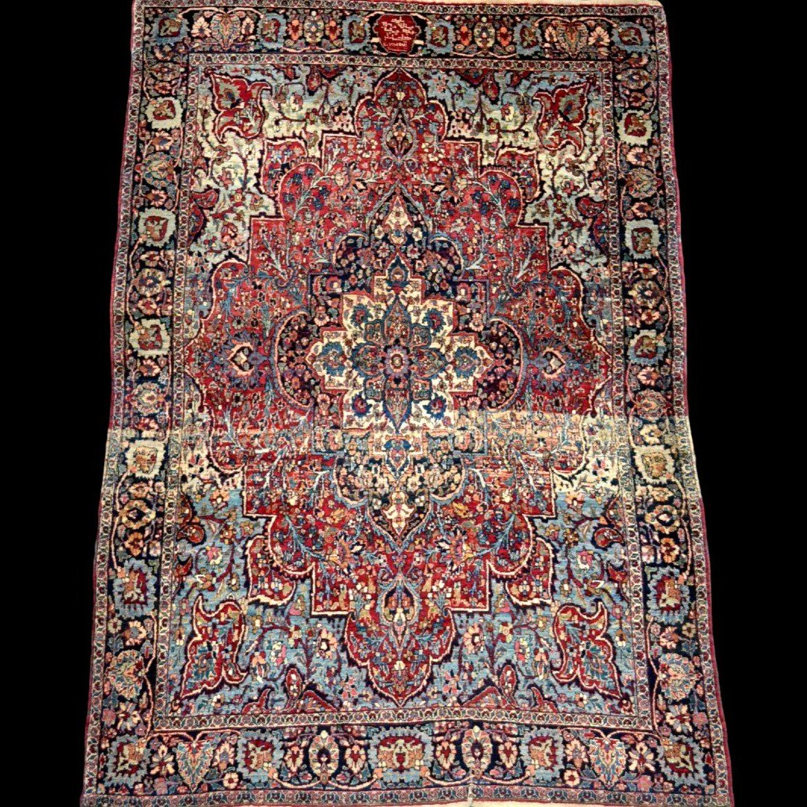 Old Ghoum Rug, 135 Cm X 197 Cm, Signed, Dated, Hand-knotted Wool & Silk, Iran, Very Good Condition