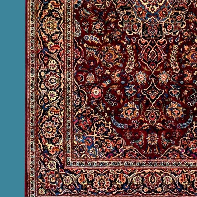 Old Sarough, 132 Cm X 202 Cm, Hand-knotted Kork Wool Around 1930 In Iran, Very Good Condition-photo-2