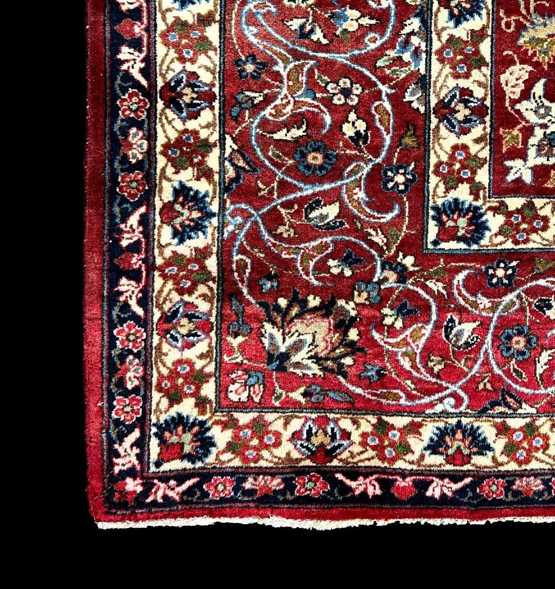 Important Isfahan Rug, 298 Cm X 384 Cm, Hand-knotted Kork Wool In Iran, Persia Circa 1950-1960-photo-3