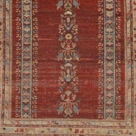 Tapis Koula de prière ancien, 130 x 191 cm, empire Ottoman, laine nouée main au XVIIIème siècle-photo-2