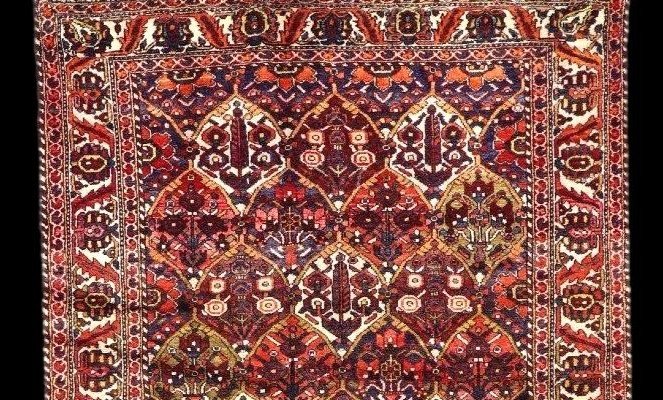 Tapis-galerie Bakhtiar, 150 x 302 cm, laine kork nouée main en Iran  vers 1960, en parfait état-photo-2