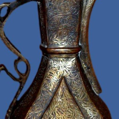 Aiguière en laiton gravé de décors épigraphiques, Ouzbékistan, Asie centrale, XIXème siècle-photo-4