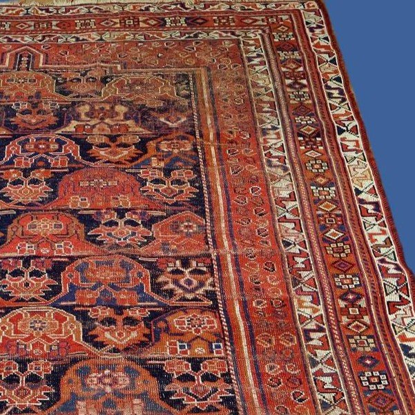 Tapis Afshar ancien, 152 cm x 240 cm, laine sur laine nouée main vers 1900 en Perse, Iran, -photo-2