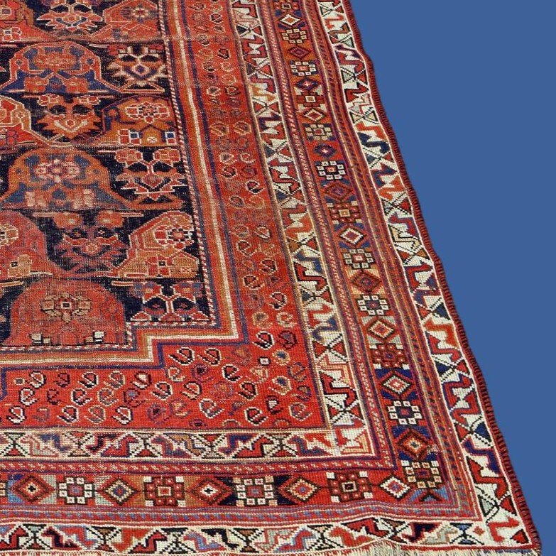 Tapis Afshar ancien, 152 cm x 240 cm, laine sur laine nouée main vers 1900 en Perse, Iran, -photo-4