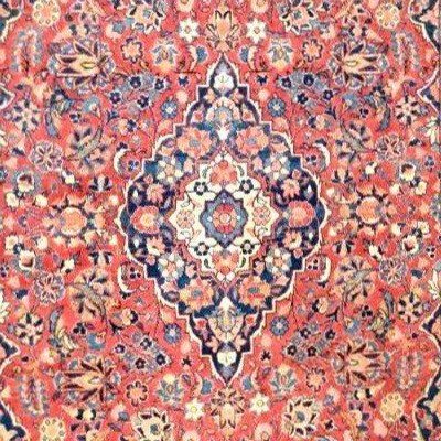 Tapis Kashan, Persan, 130 x 205 cm, laine kork nouée main en Iran vers 1960, en très bel état-photo-6