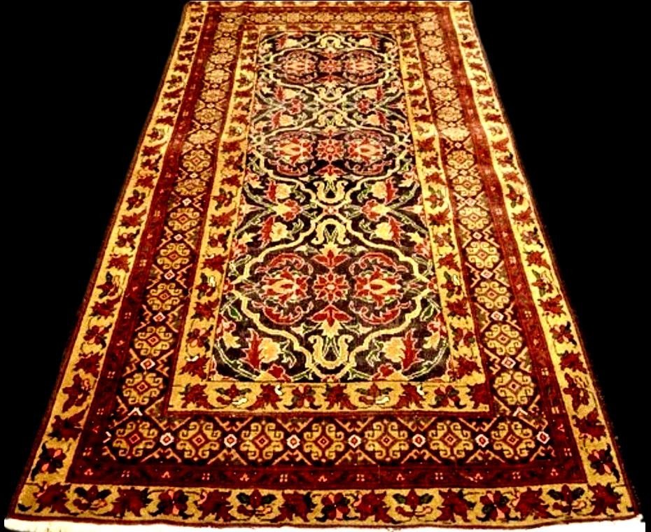 Old Malayer Rug, 103 X 192 Cm, Hand Knotted Wool In Iran, Persia, Circa 1900-1920, Good Condition-photo-7