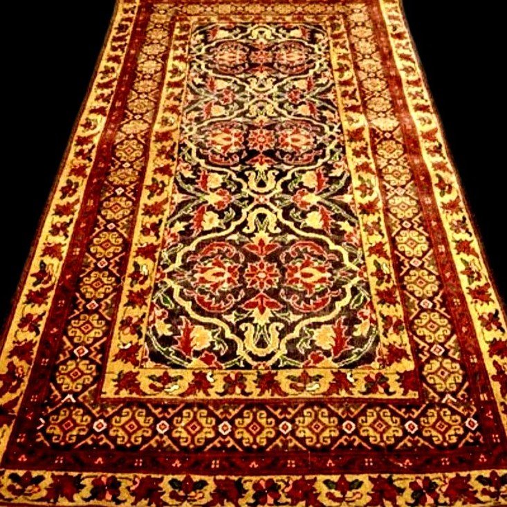 Old Malayer Rug, 103 X 192 Cm, Hand Knotted Wool In Iran, Persia, Circa 1900-1920, Good Condition