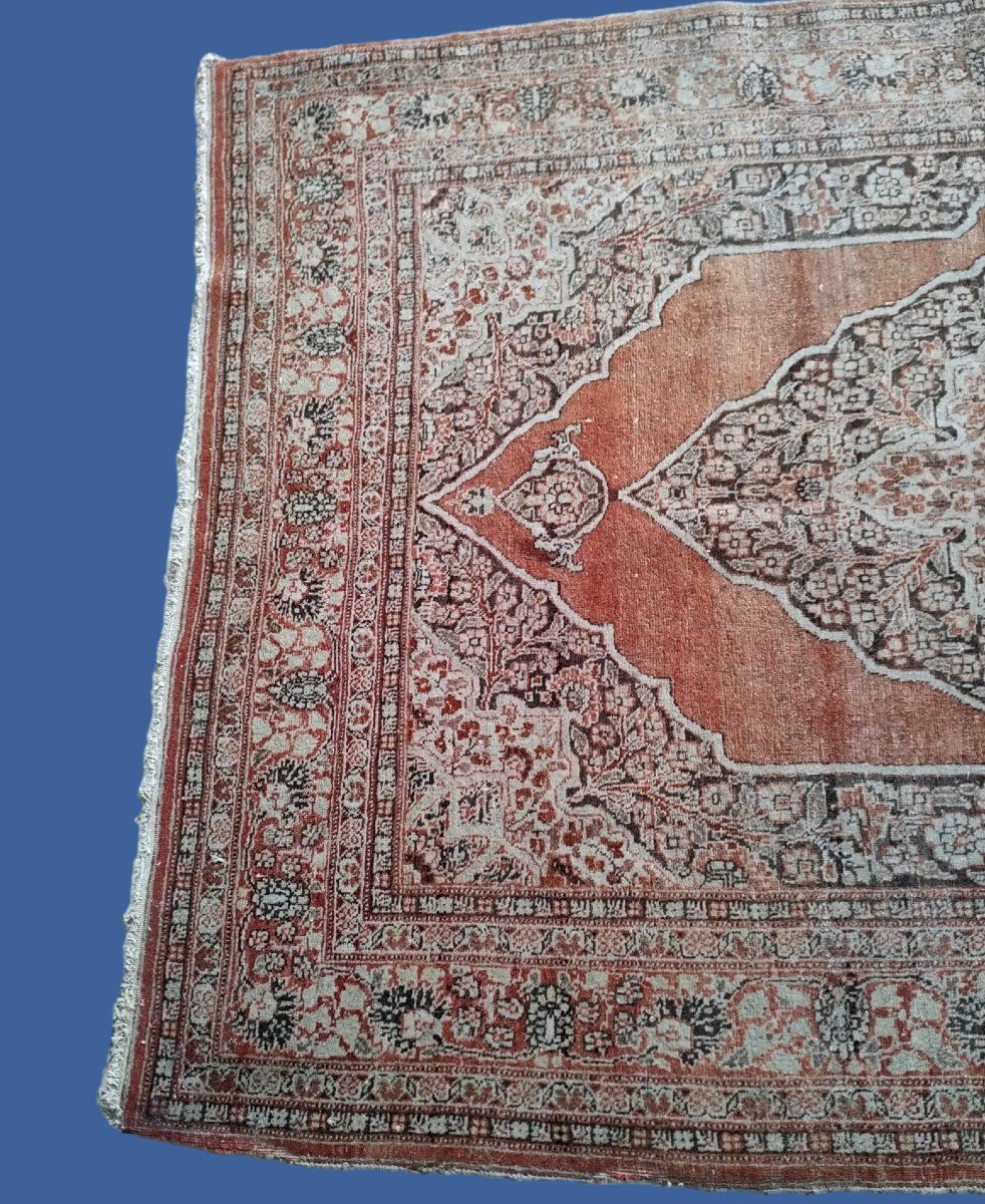 Old Tabriz Rug Called Hadji Jalili, 133 X 200 Cm, Hand-knotted Wool Circa 1880, Iran, حاجي جليل-photo-1
