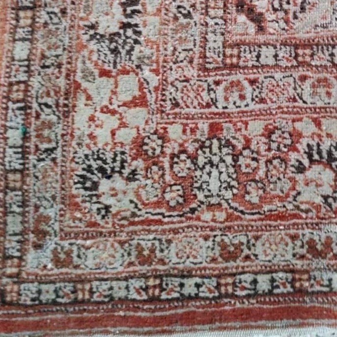 Old Tabriz Rug Called Hadji Jalili, 133 X 200 Cm, Hand-knotted Wool Circa 1880, Iran, حاجي جليل-photo-5
