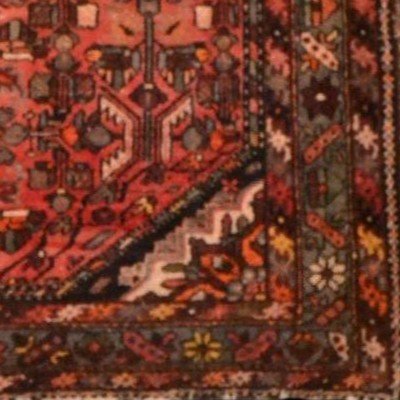 Old Hamadan Rug, 160 Cm X 204 Cm, Hand-knotted Wool Blend, Iran, Circa 1930-1950-photo-7