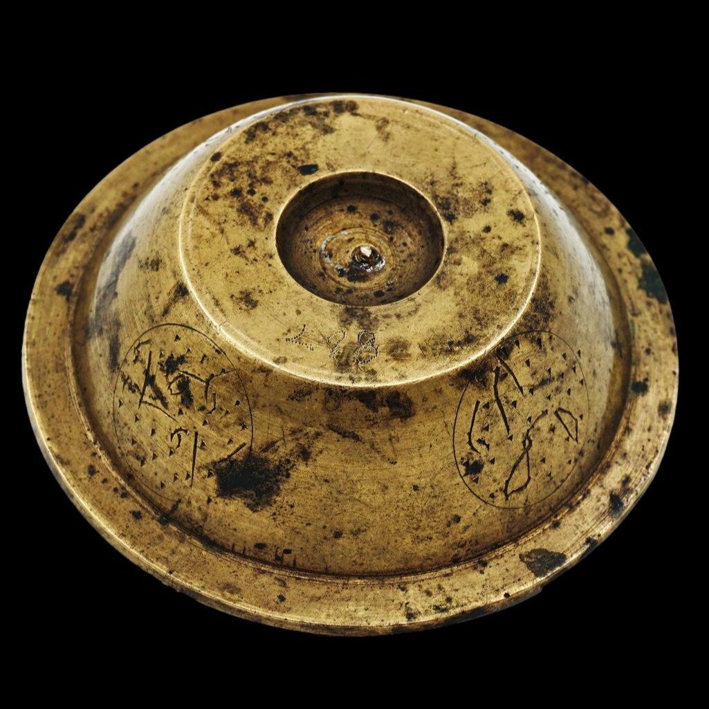 Bol Talismanique Ottoman, formules votives de guérison ciselées, bronze, Turquie, XIXème siècle-photo-3
