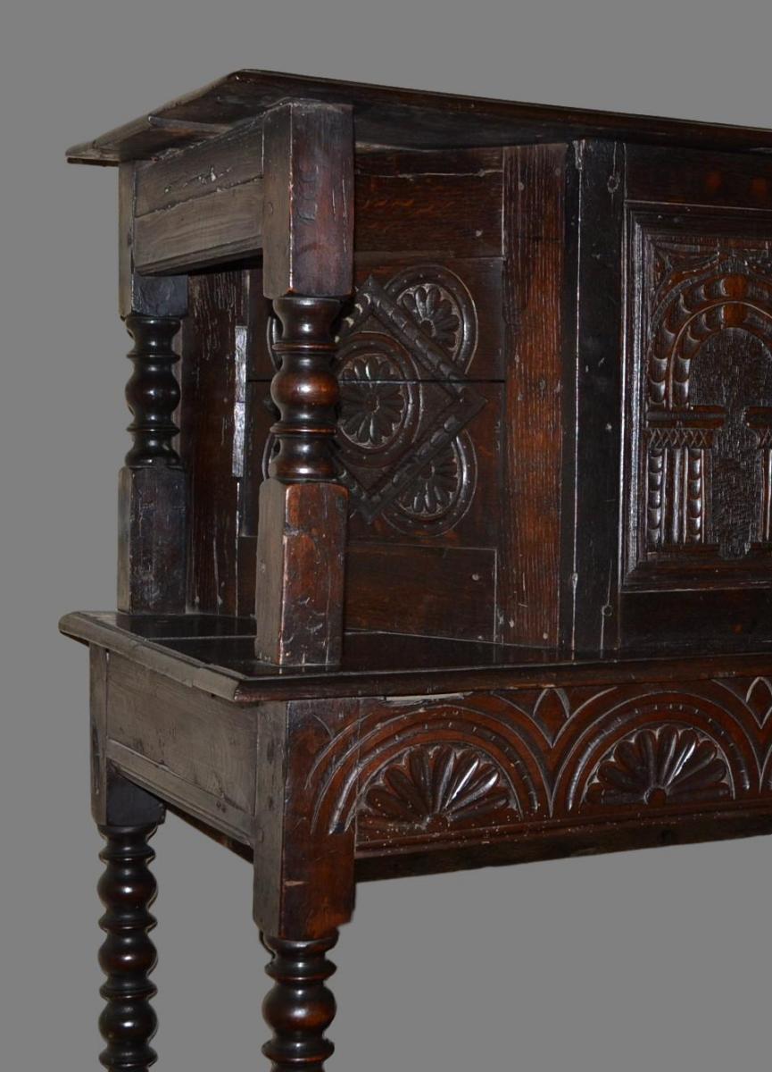 Oak Sideboard XVIII Century With A Door-photo-2