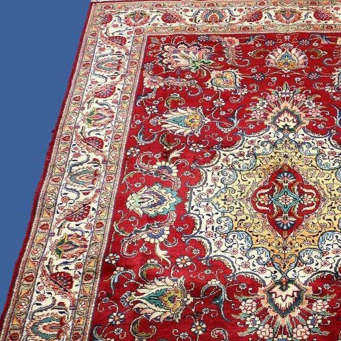 Tabriz Rug, 205 Cm X 310 Cm, Hand-knotted Kork Wool Circa 1970-1980, In Perfect Condition-photo-3