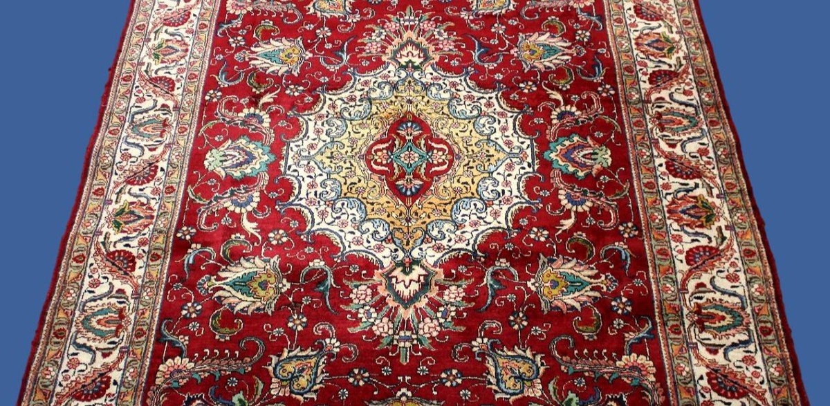 Tabriz Rug, 205 Cm X 310 Cm, Hand-knotted Kork Wool Circa 1970-1980, In Perfect Condition-photo-1