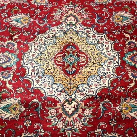 Tabriz Rug, 205 Cm X 310 Cm, Hand-knotted Kork Wool Circa 1970-1980, In Perfect Condition-photo-4