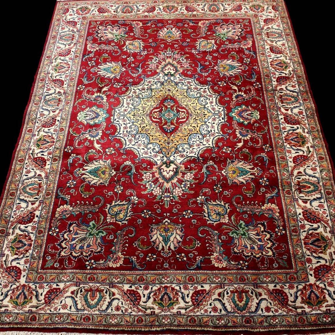 Tabriz Rug, 205 Cm X 310 Cm, Hand-knotted Kork Wool Circa 1970-1980, In Perfect Condition