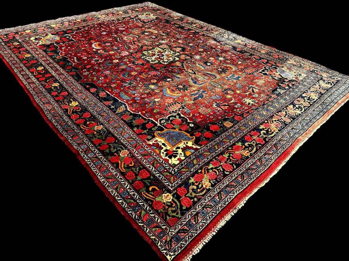 Old Bidjar Rug, 270 X 355 Cm, Hand-knotted Wool Circa 1920-1930 In Iran, In Very Good Condition -photo-4
