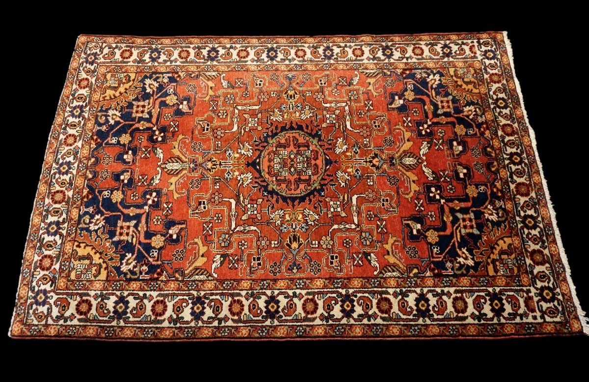 Tapis Tafresh ancien, 134 x 205 cm, laine nouée main en Iran, première partie du XXème siècle-photo-2