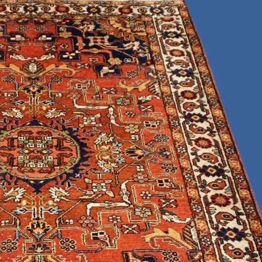 Tapis Tafresh ancien, 134 x 205 cm, laine nouée main en Iran, première partie du XXème siècle-photo-4