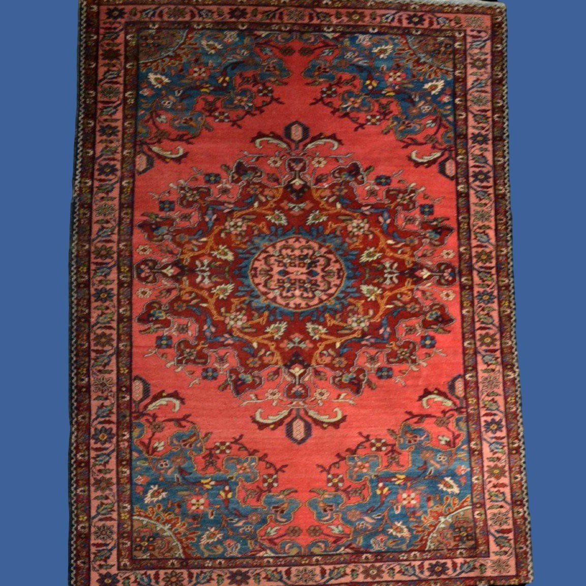 Old Tafresh Rug, 134 X 205 Cm, Hand-knotted Wool In Iran, First Part Of The 20th Century-photo-7