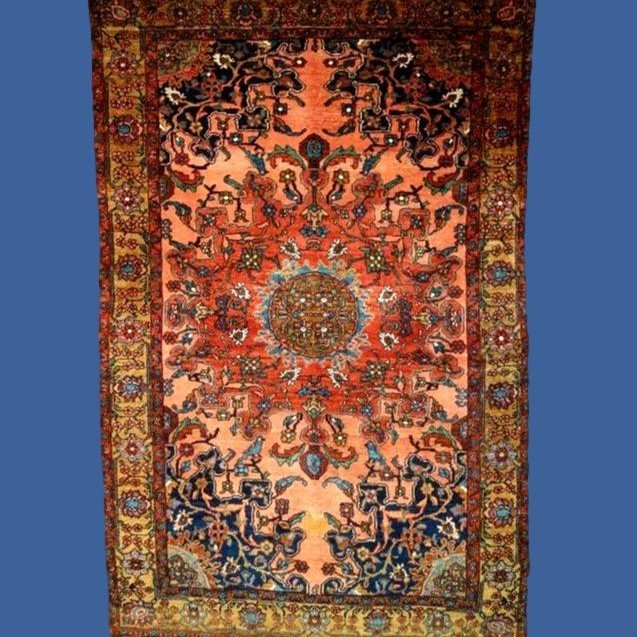 Tapis Tafresh ancien, 134 x 205 cm, laine nouée main en Iran, première partie du XXème siècle-photo-8